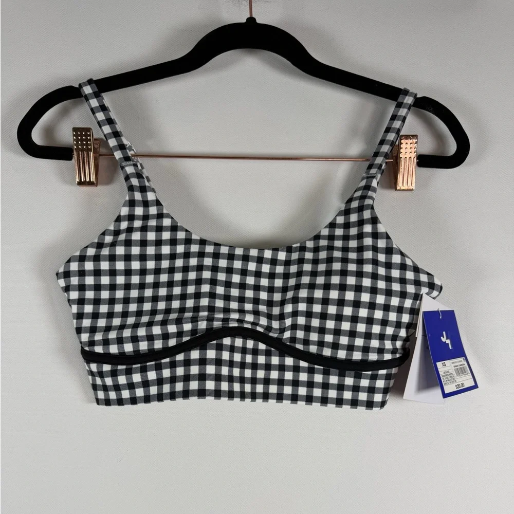 JoyLab™ Women's Piped Sports Bra - Black/White XS - Picture 5 of 11